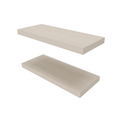 FM FURNITURE Iva Floating shelf in melamine x2 ,White Oak
