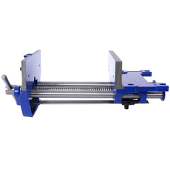 Rapid Action Woodworking Vise Quick Release Lever for Quick Adjustments 9 Inch Jaw Width Made with Heavy-Duty Cast Iron ,Blue