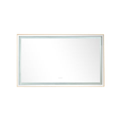 60 x 36 Inch LED Bathroom Mirror with Aluminum Frame, Wall Mounted Vanity Mirror, Anti-Fog, Memory, 3 Colors, Stepless Dimmable