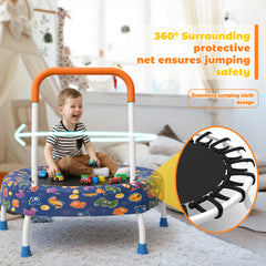 28inch Toddler Trampoline for Kids 1 Year Plus with Handle, Baby Gifts for Boys and Girls, Indoor and Outdoor