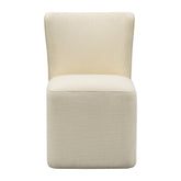 Vela Dining Chair with castors, Cream