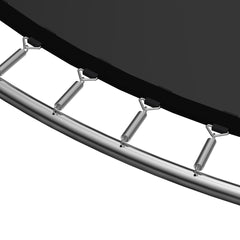 14FT Trampoline (Double-side color pad) , Trampoline for Kids and Adults with Enclosure Net and Ladder,Curved fence pole