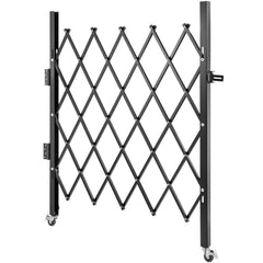 Single Folding Security Gate, 5 H x 5-1/2 W Folding Door Gate, Steel Accordion Security Gate, Flexible Expanding Security Gate, 360° Rolling Barricade Gate, Scissor Gate/Door with Padlock