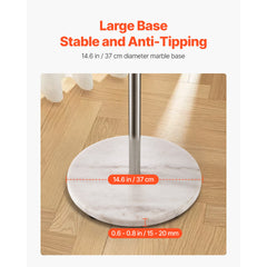 Coat Rack Freestanding Coats Rack Stand with Stable Marble Base & 8 Hooks