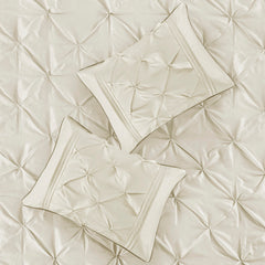 7 Piece Tufted Comforter Set Ivory Cal King