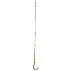 Tow Chain with 15 Inch Forged J Hook and Grab Hook - Grade 70 Chain - 6 Foot - 4,700 Pound Safe Working Load