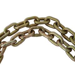 Tow Chain with 15 Inch Forged J Hook and Grab Hook - Grade 70 Chain - 6 Foot - 4,700 Pound Safe Working Load
