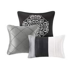7 Piece Comforter Set Grey King