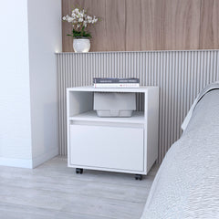 Duncan Nightstand, Top Open Shelf, 1 Drawer