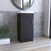 Sevilla Bathroom Vanity with Sink, Single Door Cabinet, Black