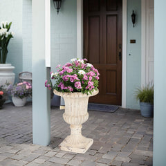 MGO Garden Urn, Antique White, 19.25'' H
