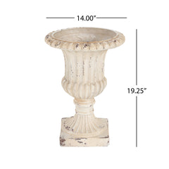 MGO Garden Urn, Antique White, 19.25'' H
