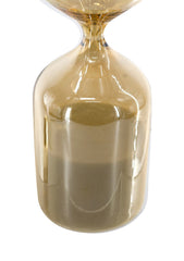 Set of 2, Amber shimmer Hourglass, White Sand, S: 2.4x2.4x8" 30-Minute, L: 2.8x2.8x9.9" 45-Minute
