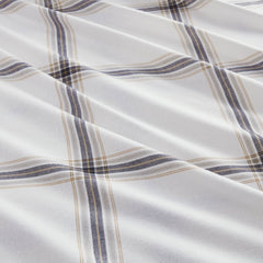 4 PCS Full Sheet Set Tan Plaid
