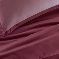 Serta Simply Clean Solid Duvet cover Burgundy Queen