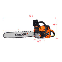 Chainsaw gas 20inch ,58cc Gasoline Chain Saw for Trees ,Wood Cutting 2-cycle EPA Compliant