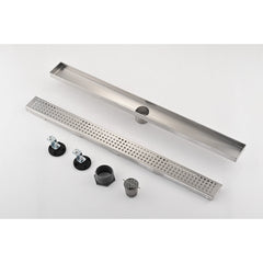 30 Inches Linear Shower Drain, Included Hair Strainer and Leveling Feet