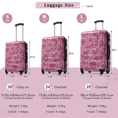 Hardshell Luggage Sets 3 pcs Spinner Suitcase with TSA Lock Lightweight-20"+24"+28" Luggages