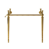 VICI 36" Freestanding Bathroom Console Iron Leg, NO Basin and Faucet, NO Sink Cover and Drain, Gold