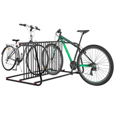 10 - Bike Floor Bike Rack, Easy - Assembly Modern Metal Double - Sided Commercial Grid Bicycle Floor Storage Solution, Sleek Freestanding Bike Organizer for Garages, Streets, Storefronts & Schools
