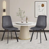 Dining Chairs Set of 2, Mid Century Modern Metel Legs for Indoor Kitchen & Dining Room Chairs Comfortable Chairs Suitable for Home Coffee...(2, Gray)
