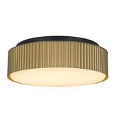 9 inch Brass LED Flush Mount