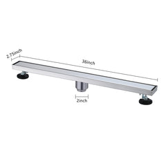 36 Inches Linear Shower Drain, Included Hair Strainer and Leveling Feet