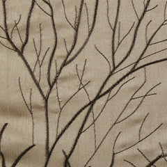 Faux Silk Embroidered Window Valance Tan 50x18"