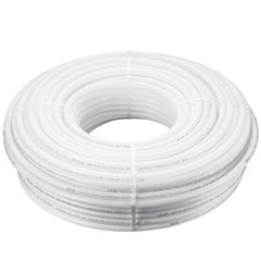 PEX Pipe 3/4 Inch, 500 Feet Length PEX-B Flexible Pipe Tubing for Potable Water, Pex Water Lines for Hot/Cold Water & Easily Restore, Plumbing Applications with Free Cutter & Clamps ,White