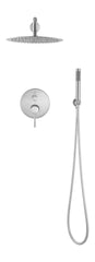 Shower System, Wall Mounted Shower Faucet Set for Bathroom with High Pressure 10" Stainless Steel Rain Shower head Handheld Shower Set, 2 Way Pressure Balance Shower Valve Kit