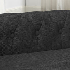 Elegant rectangular pet bed for small and medium-sized dogs, durable elevated dog sofa bed, comfortable dog sofa, modern and fashionable linen fabric dog sofa-Black