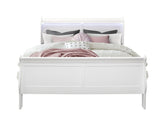 CHARLSTON WHITE QUEEN BED WITH LED
