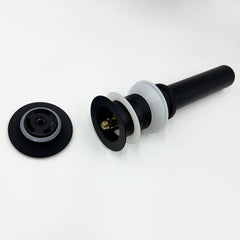 Waterfall Spout Bathroom Sink Single Handle Faucet with Pop-Up Drain (with Overflow)