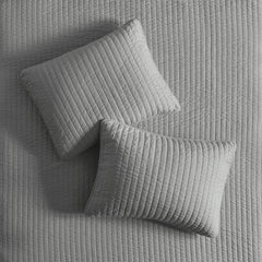 2 Piece Quilt Set Grey Twin/Twin XL