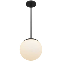 10 inch Diameter Etched White Glass Globe Integrated LED Pendant