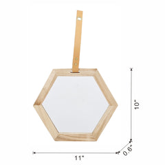 Harlan Hexagon Mirror, 2 Pieces Wall Accent, 11x10"