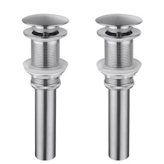 2 Pcs Bathroom Sink Drain without Overflow, Vessel Sink Lavatory Vanity Pop Up Drain Stopper, 304 Stainless Steel