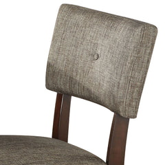 Grey and Espresso Padded Side Chair (Set of 2)