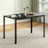 Dining Table for 4-6 Person,47" Rectangular Wooden Dining Table Top and Metal Frame for Home Kitchen Dining Desk