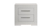 Blanca Modern Style 2-Drawer Night stand Made with Wood in White