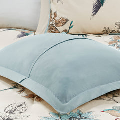 7 Piece Printed Cotton Twill Comforter Set Khaki King