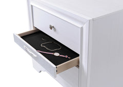 Naima White Finish Nightstand