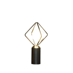 19.5"In Ernst Modern Monoclinic Pendeloque Silver Metal Table Lamp