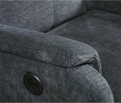 Kai Modern Contemporary Power Recliner Blue with USB Charger