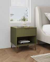 Nightstand in Olive Green