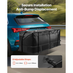 Hitch Cargo Carrier Bag 59.84 x 23.9 x 24.02 in (20 Cu.ft) with 8 Straps