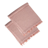 50x60" Decorative Pink Cotton Throw Blanket with Tassels, 2 Pack