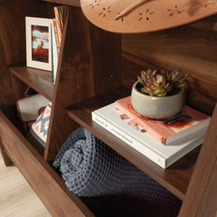 Mid-Century Modern Bookcase, Brown finish