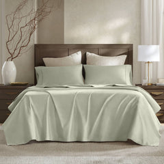 4 Pieces Queen Sateen Sheet Set,Sage