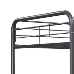 Furniture Triple Bunk Bed, FULL/FULL/FULL, black